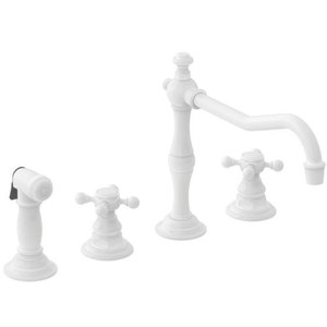 N943/50 Chesterfield Two-Handle Kitchen Faucet - White