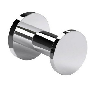 N36-12/15 Priya Robe Hook Bathroom Accessory - Polished Nickel - Natural N36-12/15 Priya Robe Hook Bathroom Accessory - Polished Nickel - Natural