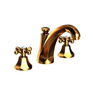 N1220C/03N Metropole 8'' Widespread Bathroom Faucet - Uncoated Polished Brass - Living