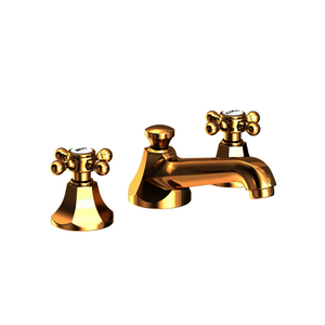 N1220/03N Metropole 8'' Widespread Bathroom Faucet - Uncoated Polished Brass - Living N1220/03N Metropole 8'' Widespread Bathroom Faucet - Uncoated Polished Brass - Living