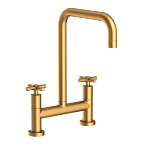 N1400-5402/10 East Square Two-Handle Kitchen Faucet - Satin Bronze - PVD