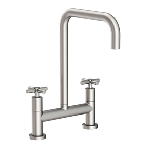 N1400-5402/20 East Square Two-Handle Kitchen Faucet - Stainless Steel - PVD