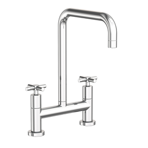 N1400-5402/26 East Square Two-Handle Kitchen Faucet - Polished Chrome