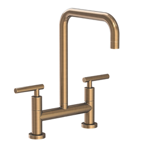 N1400-5403/06 East Square Two-Handle Kitchen Faucet - Antique Brass N1400-5403/06 East Square Two-Handle Kitchen Faucet - Antique Brass
