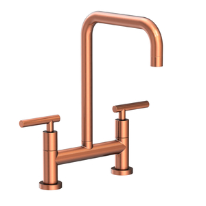 N1400-5403/08A East Square Two-Handle Kitchen Faucet - Antique Copper