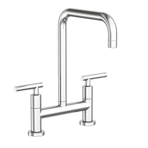 N1400-5403/26 East Square Two-Handle Kitchen Faucet - Polished Chrome