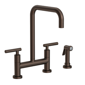 N1400-5413/07 East Square Two-Handle Kitchen Faucet - English Bronze N1400-5413/07 East Square Two-Handle Kitchen Faucet - English Bronze