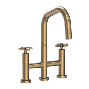 N1400-5462/06 East Square Pull-Out Spray Kitchen Faucet - Antique Brass N1400-5462/06 East Square Pull-Out Spray Kitchen Faucet - Antique Brass