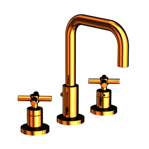 N1400/24 East Square 8'' Widespread Bathroom Faucet - Polished Gold - PVD