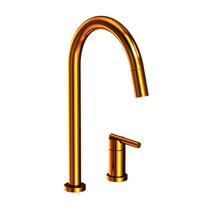 N1500-5123/034 East Linear Pull-Out Spray Kitchen Faucet - Aged Brass N1500-5123/034 East Linear Pull-Out Spray Kitchen Faucet - Aged Brass