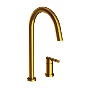 N1500-5123/04 East Linear Pull-Out Spray Kitchen Faucet - Satin Brass - PVD N1500-5123/04 East Linear Pull-Out Spray Kitchen Faucet - Satin Brass - PVD
