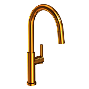 N1500-5143/034 East Linear Pull-Out Spray Kitchen Faucet - Aged Brass N1500-5143/034 East Linear Pull-Out Spray Kitchen Faucet - Aged Brass