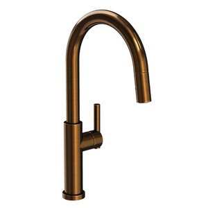N1500-5143/06 East Linear Pull-Out Spray Kitchen Faucet - Antique Brass N1500-5143/06 East Linear Pull-Out Spray Kitchen Faucet - Antique Brass