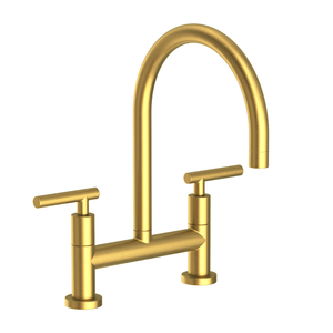 N1500-5403/04 East Linear Two-Handle Kitchen Faucet - Satin Brass - PVD N1500-5403/04 East Linear Two-Handle Kitchen Faucet - Satin Brass - PVD