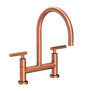 N1500-5403/08A East Linear Two-Handle Kitchen Faucet - Antique Copper