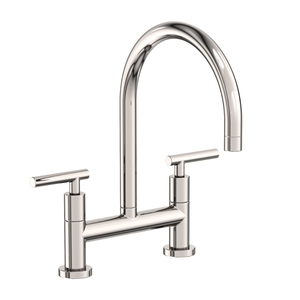N1500-5403/15 East Linear Two-Handle Kitchen Faucet - Polished Nickel - Natural N1500-5403/15 East Linear Two-Handle Kitchen Faucet - Polished Nickel - Natural