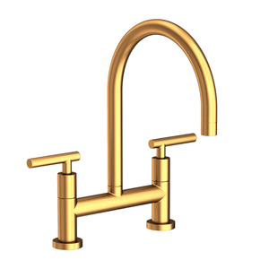 N1500-5403/24S East Linear Two-Handle Kitchen Faucet - Satin Gold N1500-5403/24S East Linear Two-Handle Kitchen Faucet - Satin Gold