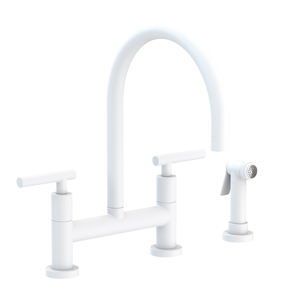 N1500-5413/52 East Linear Two-Handle Kitchen Faucet - Matte White N1500-5413/52 East Linear Two-Handle Kitchen Faucet - Matte White