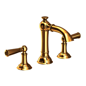 N2410/03N Aylesbury 8'' Widespread Bathroom Faucet - Uncoated Polished Brass - Living N2410/03N Aylesbury 8'' Widespread Bathroom Faucet - Uncoated Polished Brass - Living