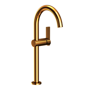 N2413/03N Priya Vessel Filler Bathroom Faucet - Uncoated Polished Brass - Living