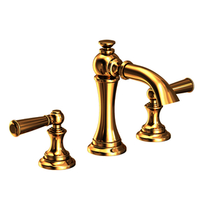 N2450/03N Sutton 8'' Widespread Bathroom Faucet - Uncoated Polished Brass - Living N2450/03N Sutton 8'' Widespread Bathroom Faucet - Uncoated Polished Brass - Living