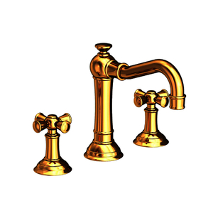 N2460/24 Jacobean 8'' Widespread Bathroom Faucet - Polished Gold - PVD N2460/24 Jacobean 8'' Widespread Bathroom Faucet - Polished Gold - PVD