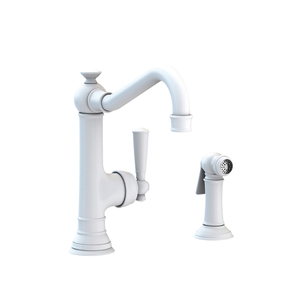 N2470-5313/52 Jacobean Single Handle Kitchen Faucet - Matte White