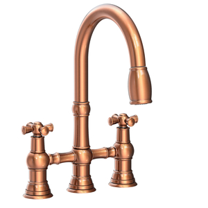 N2470-5462/08A Jacobean Pull-Out Spray Kitchen Faucet - Antique Copper