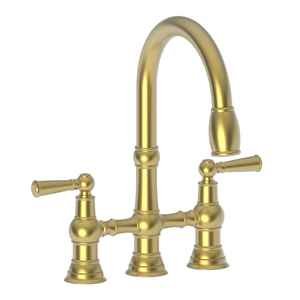 N2470-5463/24S Jacobean Pull-Out Spray Kitchen Faucet - Satin Gold - PVD