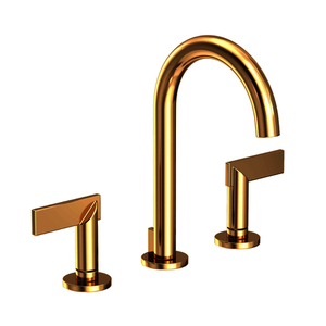 N2480/03N Priya 8'' Widespread Bathroom Faucet - Uncoated Polished Brass - Living