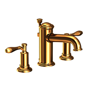 N2550/03N Ithaca 8'' Widespread Bathroom Faucet - Uncoated Polished Brass - Living N2550/03N Ithaca 8'' Widespread Bathroom Faucet - Uncoated Polished Brass - Living