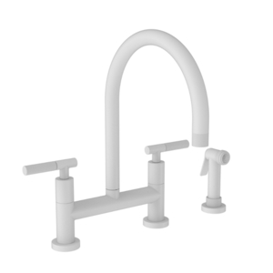 N3290-5413/52 Muncy Two-Handle Kitchen Faucet - Matte White