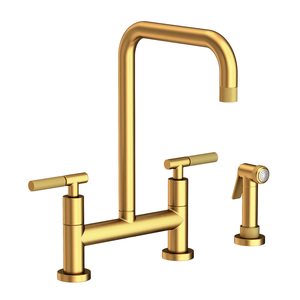 N3360-5413/24S Muncy Two-Handle Kitchen Faucet - Satin Gold - PVD