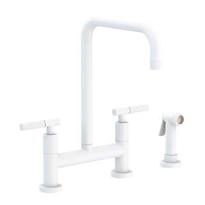 N3360-5413/52 Muncy Two-Handle Kitchen Faucet - Matte White N3360-5413/52 Muncy Two-Handle Kitchen Faucet - Matte White