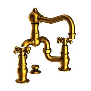 N930B/04 Chesterfield 8'' Widespread Bathroom Faucet - Satin Brass - PVD