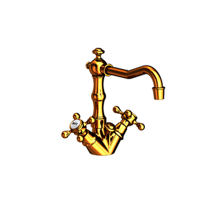 N932/24 Chesterfield Single Hole Bathroom Faucet - Polished Gold - PVD