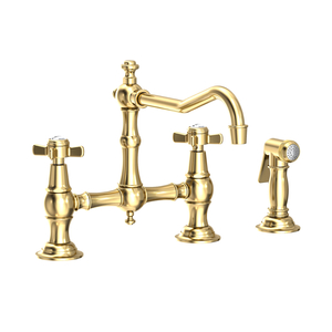 N945-1/01 Fairfield Two-Handle Kitchen Faucet - Forever Brass - PVD