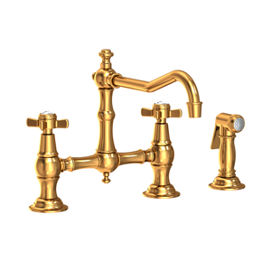 N945-1/034 Fairfield Two-Handle Kitchen Faucet - Aged Brass N945-1/034 Fairfield Two-Handle Kitchen Faucet - Aged Brass