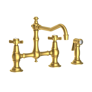 N945-1/04 Fairfield Two-Handle Kitchen Faucet - Satin Brass - PVD N945-1/04 Fairfield Two-Handle Kitchen Faucet - Satin Brass - PVD