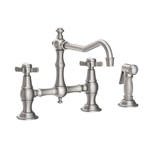 N945-1/20 Fairfield Two-Handle Kitchen Faucet - Stainless Steel - PVD