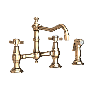 N945-1/24A Fairfield Two-Handle Kitchen Faucet - French Gold - PVD N945-1/24A Fairfield Two-Handle Kitchen Faucet - French Gold - PVD