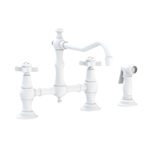 N945-1/52 Fairfield Two-Handle Kitchen Faucet - Matte White