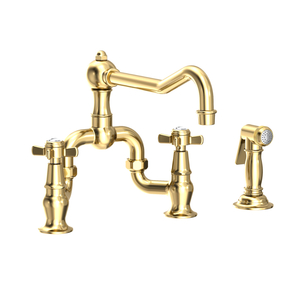 N9451-1/01 Fairfield Two-Handle Kitchen Faucet - Forever Brass - PVD
