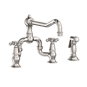 N9452-1/15 Chesterfield Two-Handle Kitchen Faucet - Polished Nickel - Natural