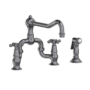 N9452-1/30 Chesterfield Two-Handle Kitchen Faucet - Midnight Chrome N9452-1/30 Chesterfield Two-Handle Kitchen Faucet - Midnight Chrome