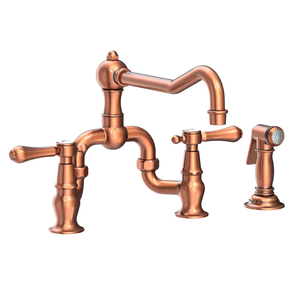 N9453-1/08A Chesterfield Two-Handle Kitchen Faucet - Antique Copper