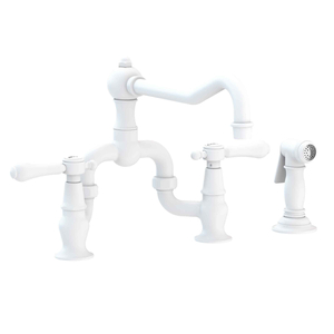 N9453-1/52 Chesterfield Two-Handle Kitchen Faucet - Matte White