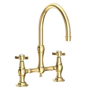 N9455/01 Fairfield Two-Handle Kitchen Faucet - Forever Brass - PVD N9455/01 Fairfield Two-Handle Kitchen Faucet - Forever Brass - PVD