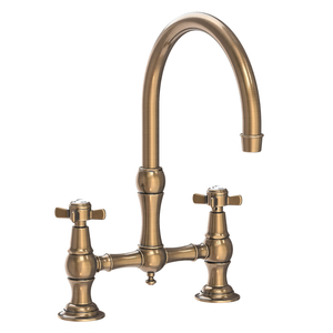 N9455/06 Fairfield Two-Handle Kitchen Faucet - Antique Brass N9455/06 Fairfield Two-Handle Kitchen Faucet - Antique Brass