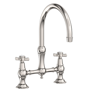 N9455/15 Fairfield Two-Handle Kitchen Faucet - Polished Nickel - Natural